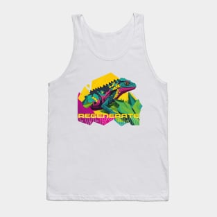 Motivated multicolor lizard Tank Top